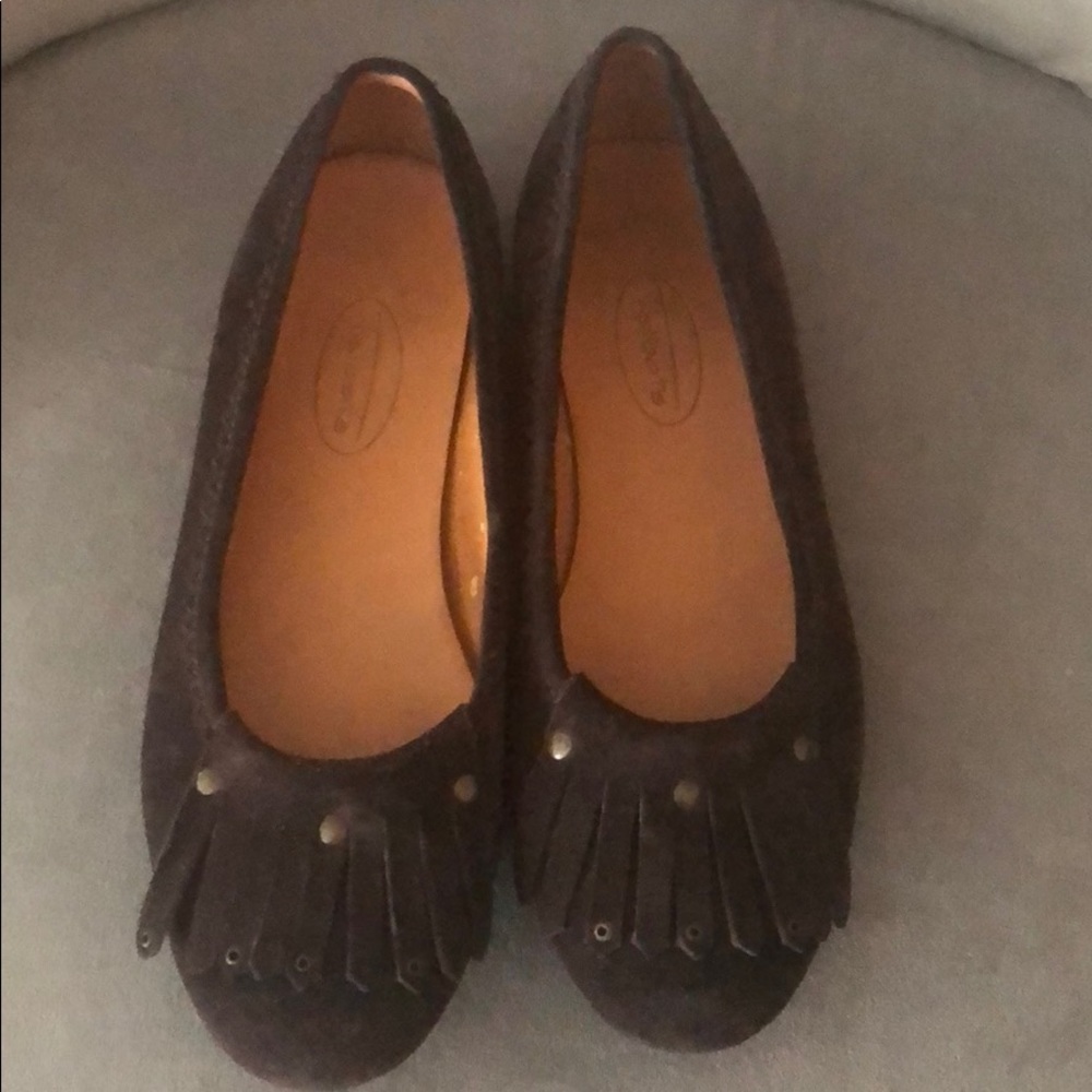 Talbots brown suede leather flats